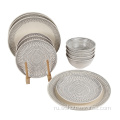 Пластины устанавливают обеденный посуда вручную 12 керамику